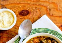 Turkey Soup with Kale, Mushrooms, and Butternut Squash