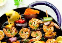 Grilled Lemon Garlic Butter Shrimp with Vegetables