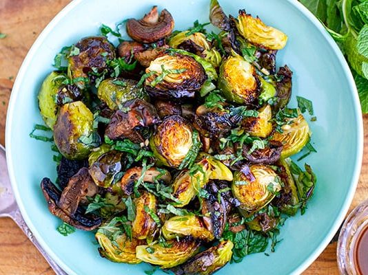 Honey Balsamic Roasted Brussels Sprouts (seriously, the BEST!)